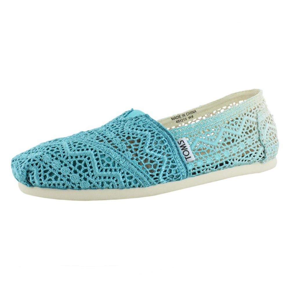 TOMS Baltic Ombré Crochet Slip Ons Size 10 Women’s